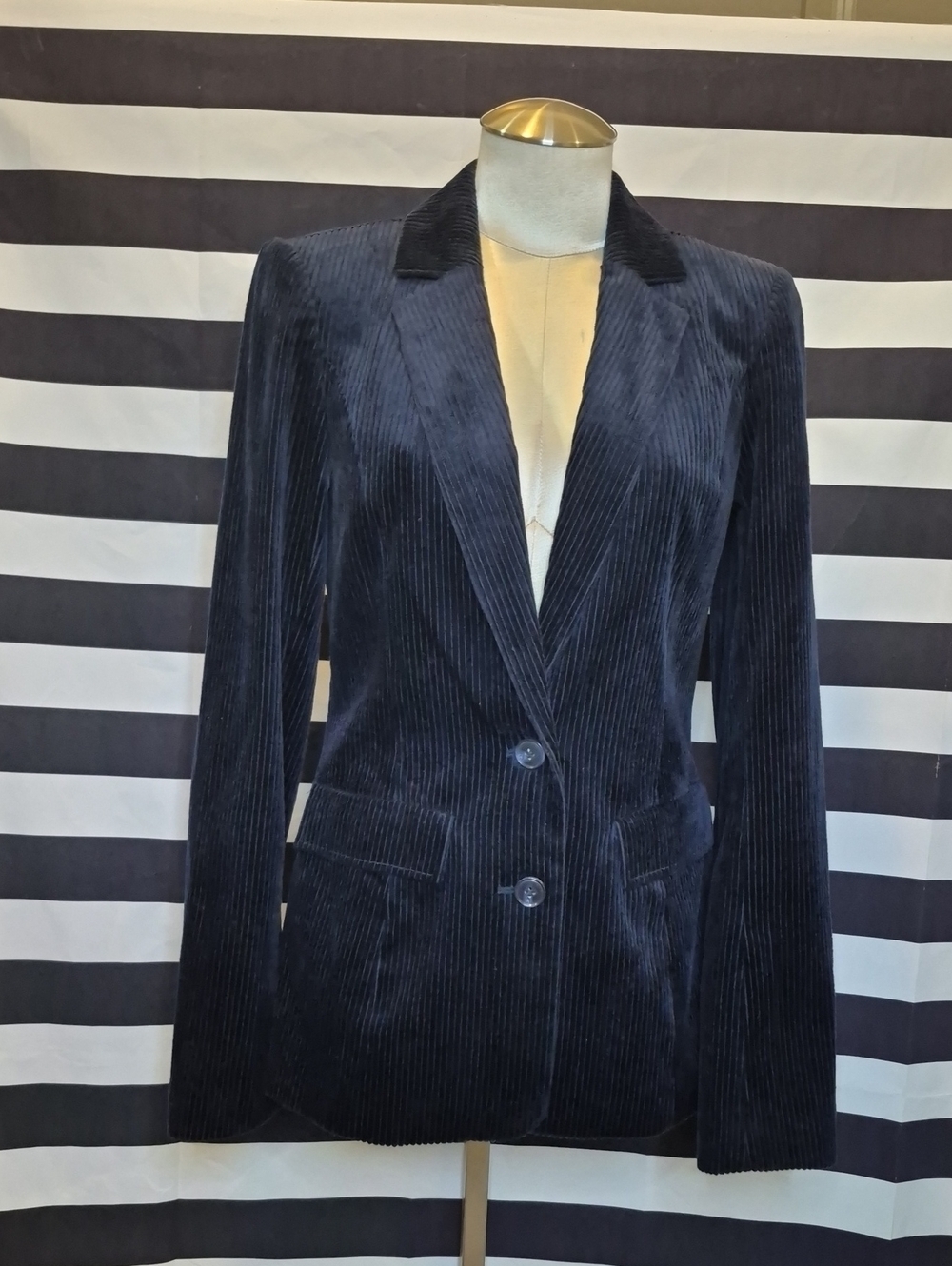 Long Tall Sally Navy Corduroy Tailored Blazer